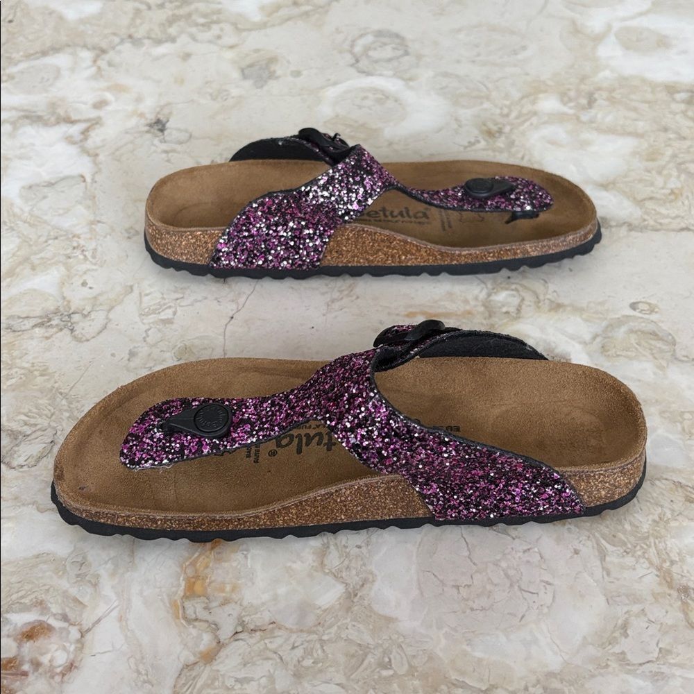 Betula by Birkenstock Gizeh Sandals – Pink Glitter – Size 5 - Picture 6 of 13